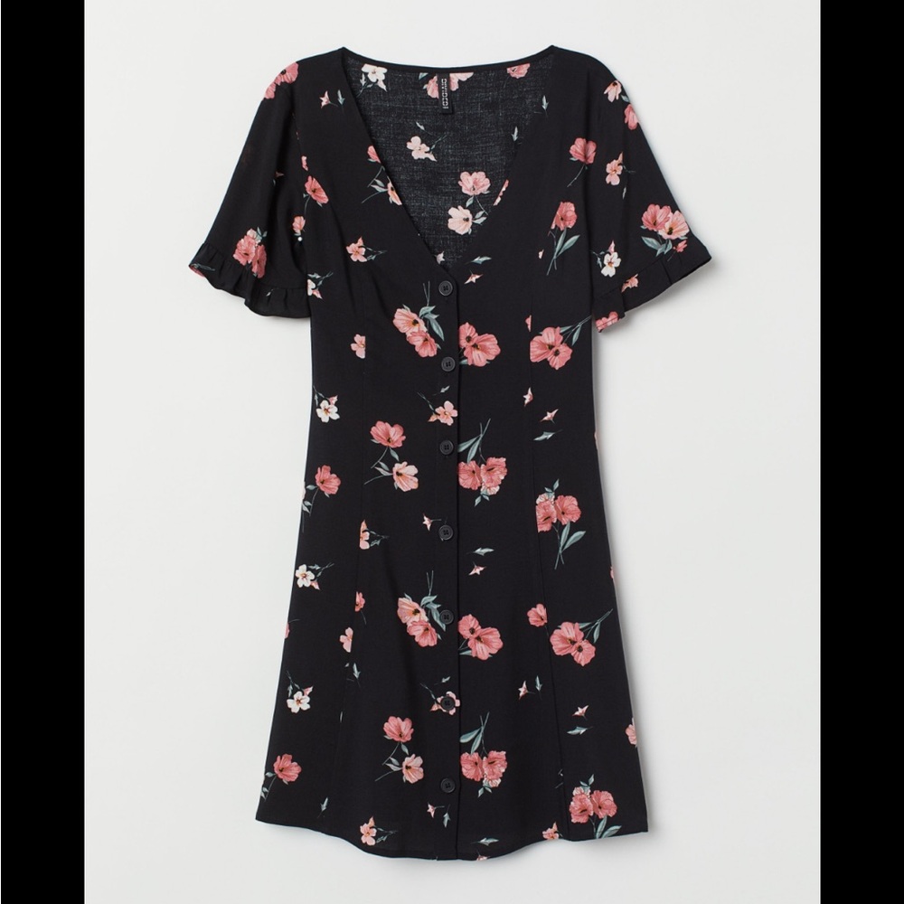 H&M Button Up Floral Dress